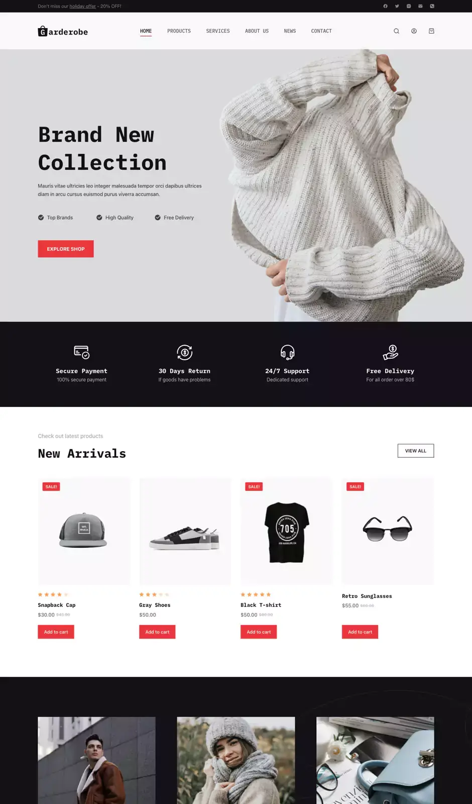 01dolphin Clothing ecom Store Website Design