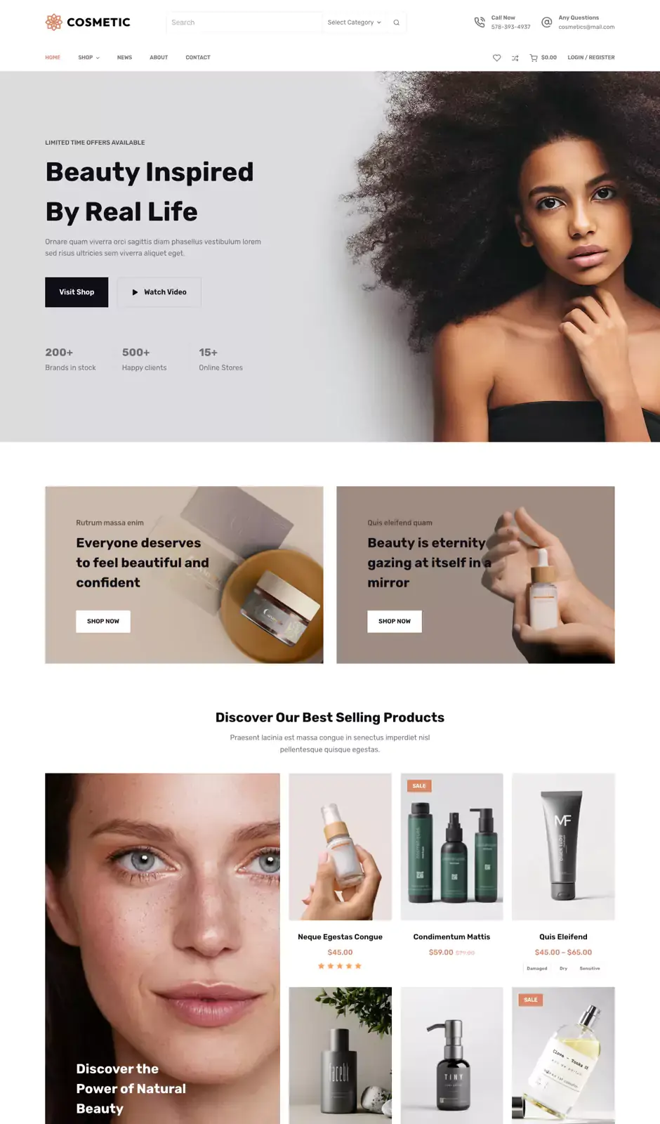 01dolphin Cosmetics Beauty Shop Website Design