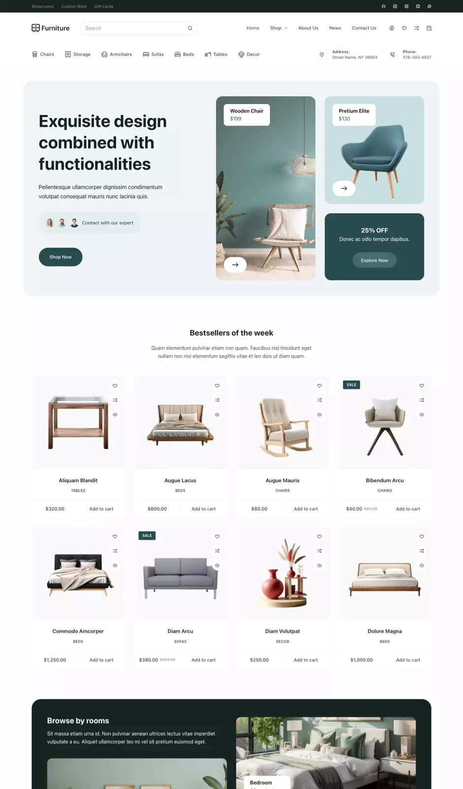 01dolphin Furniture website design
