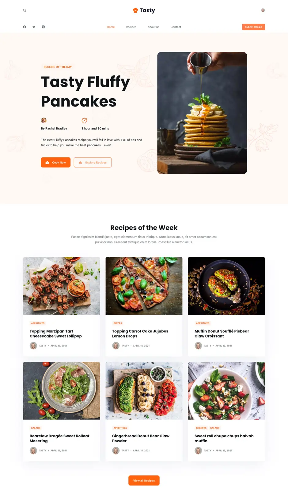 01dolphin Recipe Website Design