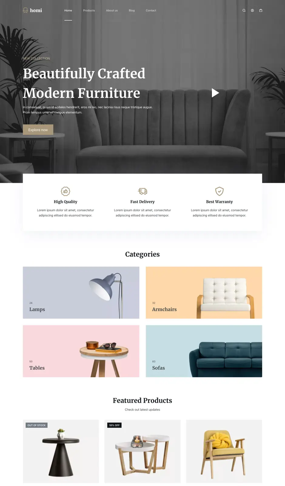 01dolphin Modern Furniture / Home Decor Website Design
