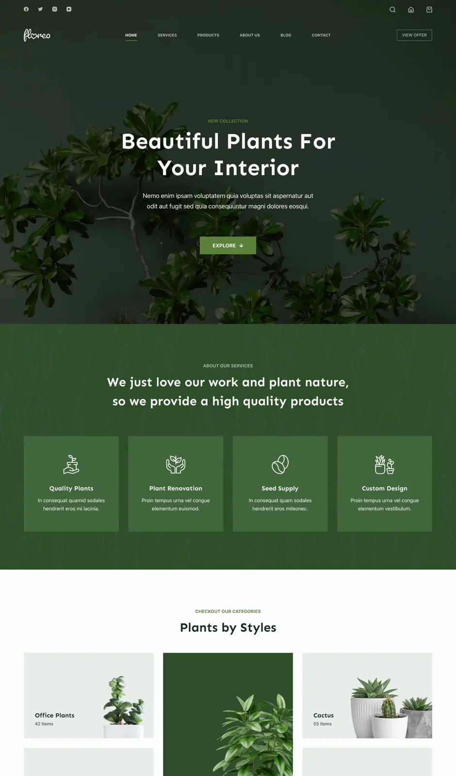 01dolphin Plants Shop Website Design