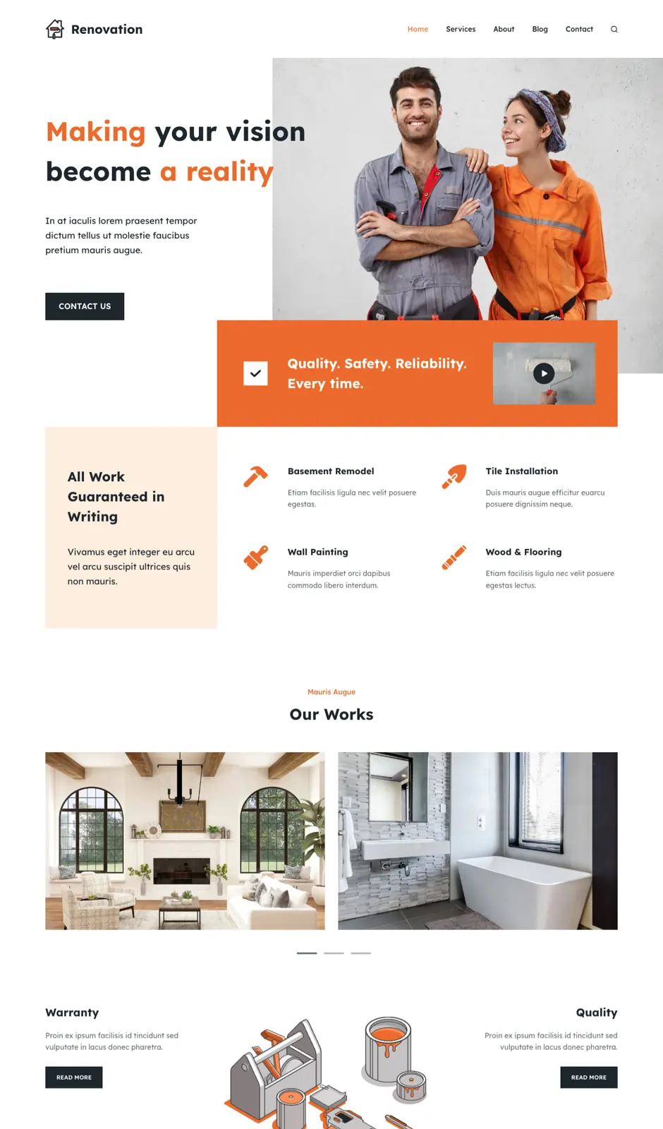 01dolphin Renovation / Painting Service Website Design