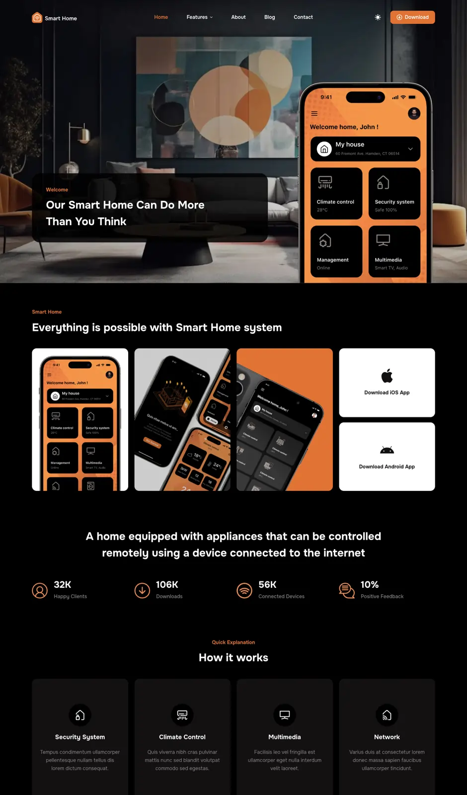 01dolphin Smart Home Website Design