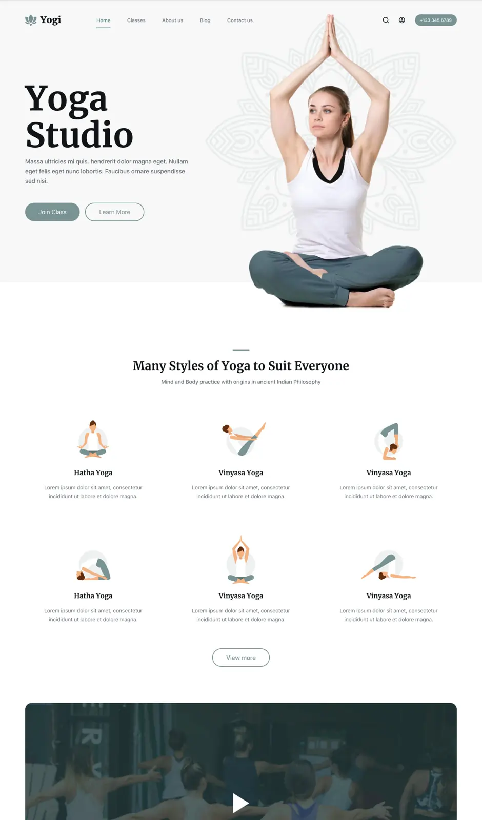 01dolphinYoga Studio Website Design